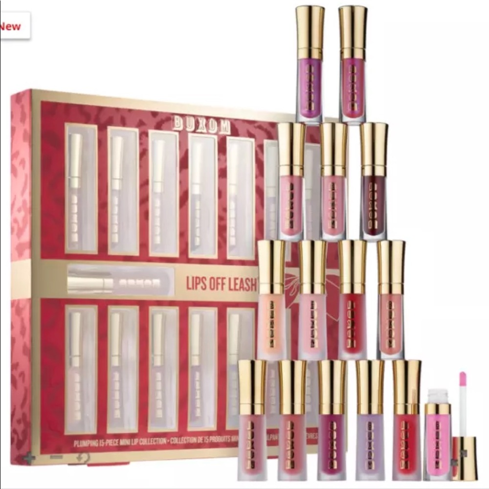 New $150 Buxom Lips Off Leash Plumping Gloss Set